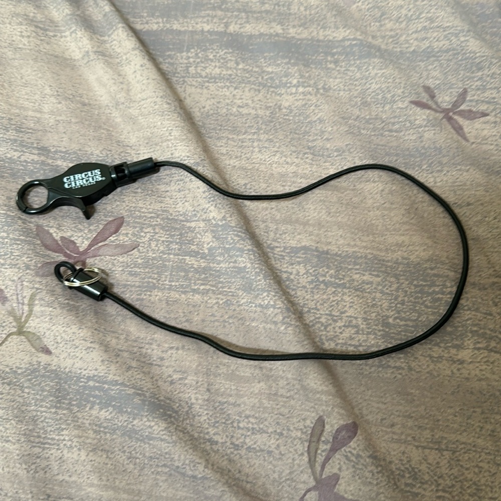 Circus Circus Las Vegas players card lanyard. Plastic with elastic cord. Lucky.